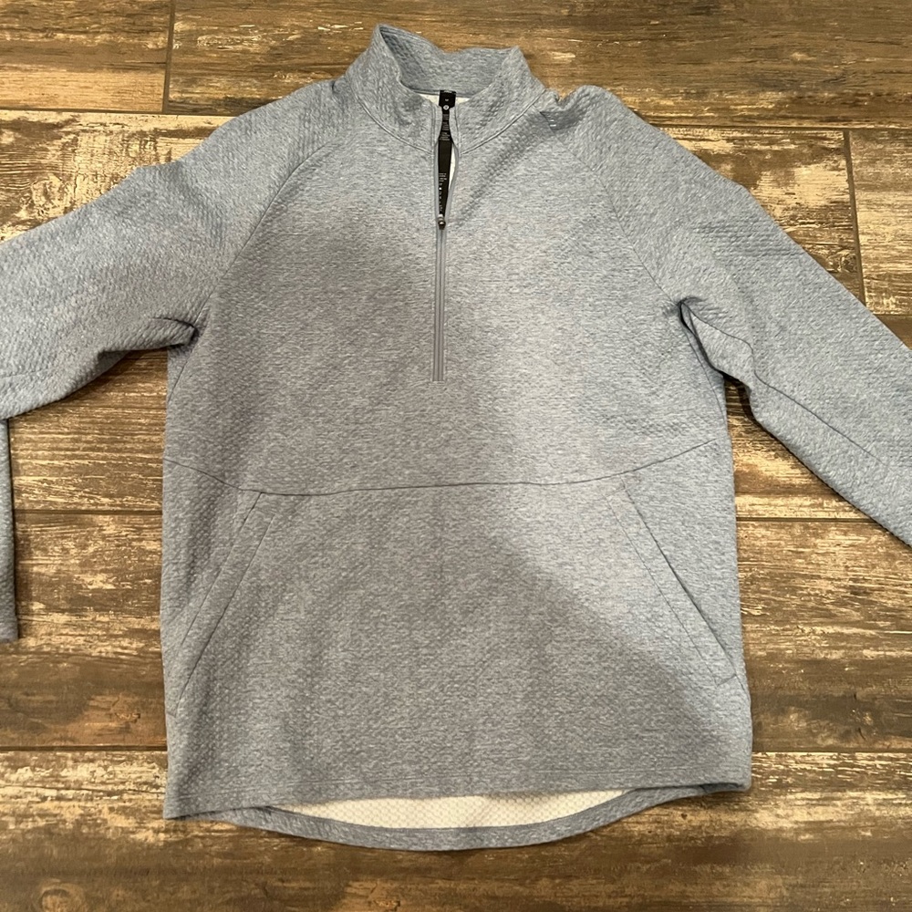 Mens lululemon light blue heathered 1/4 zip